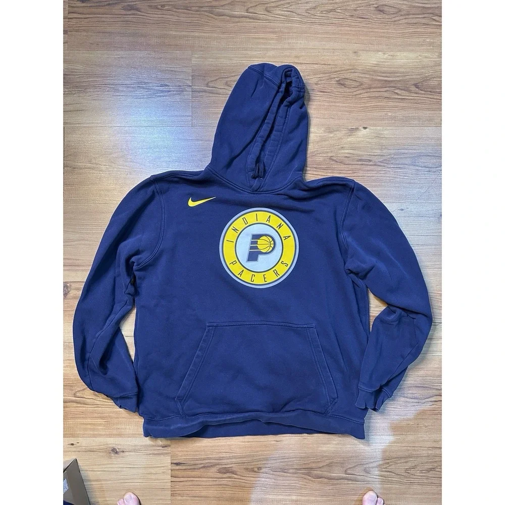 Men's Nike Indiana Pacers XL Navy Hooded Logo Sweatshirt